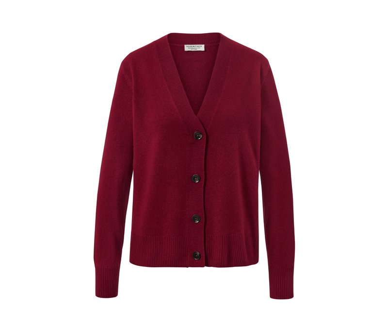 Tchibo - Strickjacke mit Cashmere - Damen - Gr. XL - bordeaux