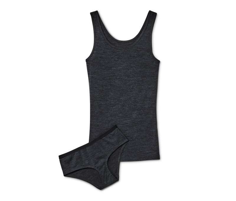 Tchibo - Unterwäsche mit RWS-zertifizierter Wolle - Damen - Gr. S - anthrazit