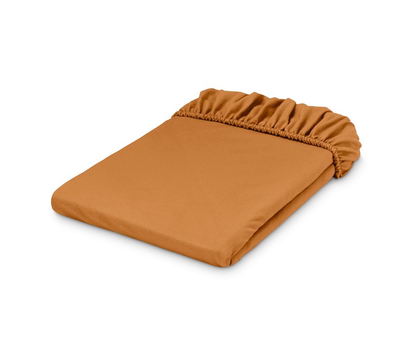 Tchibo - Biber-Spannbettlaken - senfgelb