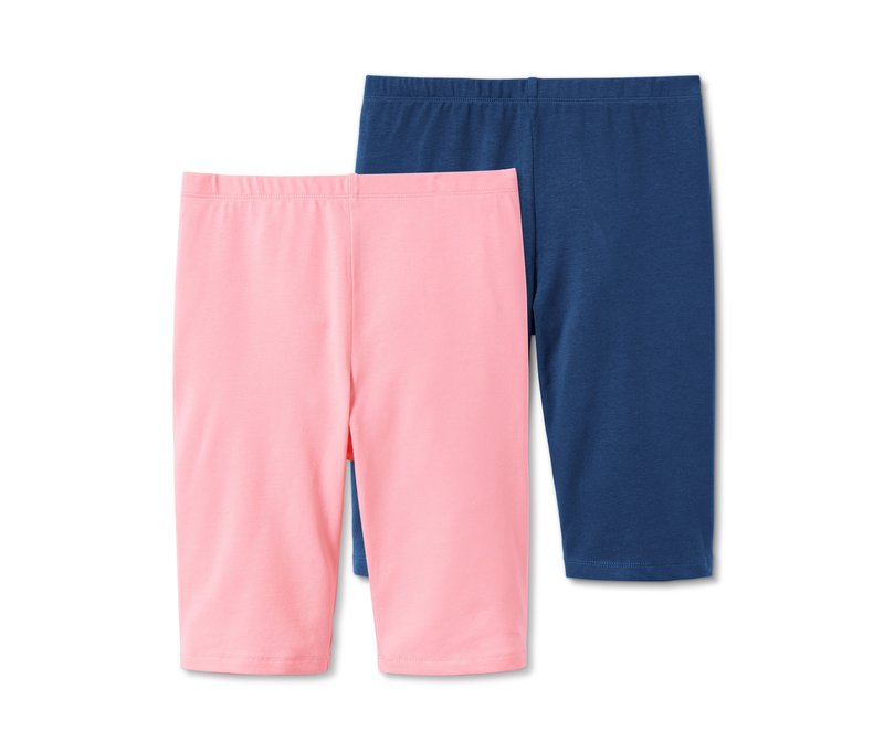 Tchibo - 2 Radler-Leggings aus Bio-Baumwolle - Mädchen - Gr. 110/116 - dunkelblau