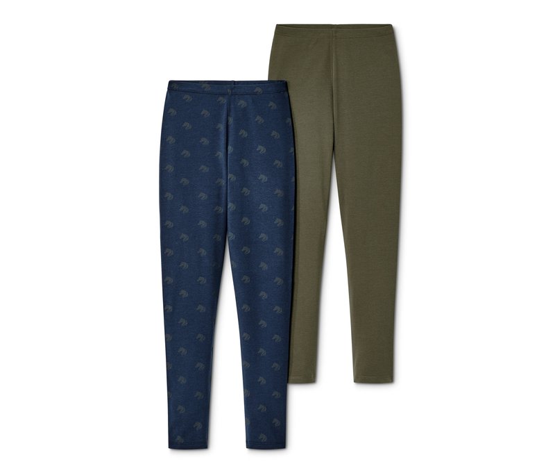 Tchibo - 2 Kinder-Leggings - Mädchen - Gr. 158/164 - dunkelblau/print