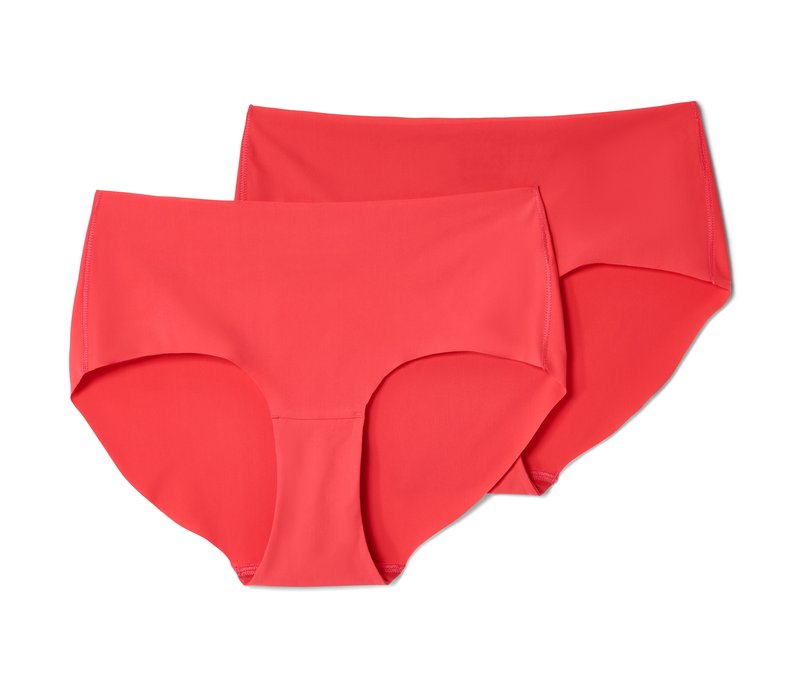 Tchibo - 2 Magic-Cut-Pantys - Damen - Gr. M - rot