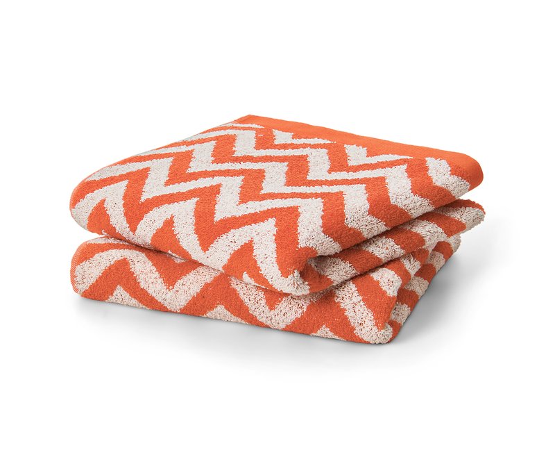 Tchibo - 2 Jacquard-Handtücher - orange