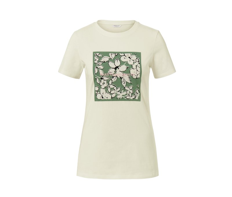 Tchibo - T-Shirt mit Print - Damen - Gr. S - weiß/print