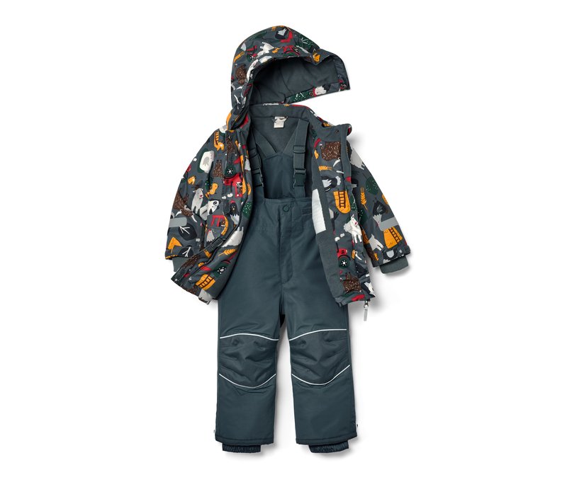 Tchibo - 2-teilige Schneekombi - Herren - Gr. 122/128 - blau/print