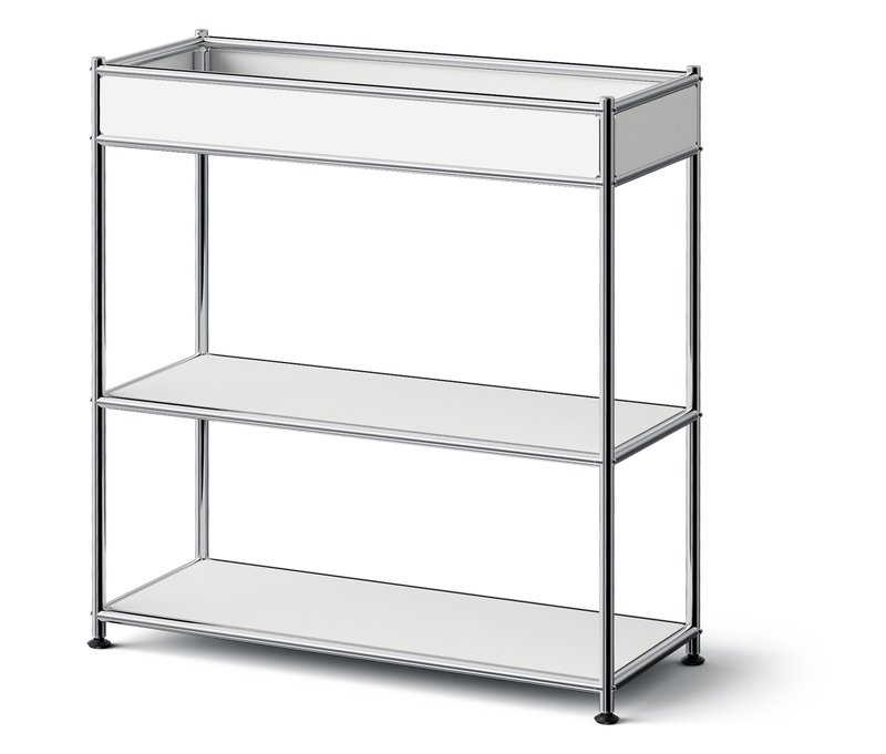 Tchibo - Metall-Konsole »Cn3 Slim Line« mit Ablage - 77x30,5x85,5cm - weiß - Stahl / Kunststoff / Kunststoff