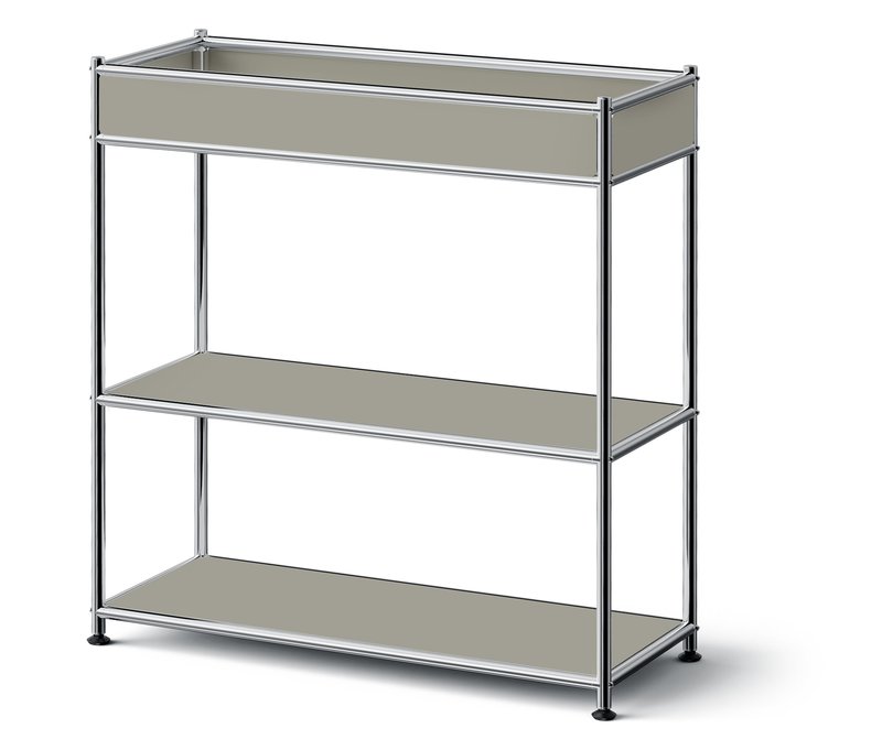 Tchibo - Metall-Konsole »Cn3 Slim Line« mit Ablage - 77x30,5x85,5cm - hellgrau - Stahl / Kunststoff / Kunststoff