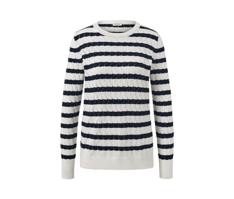 Tchibo - Gestreifter Strickpullover - Damen - Gr. XL - dunkelblau/gestreift