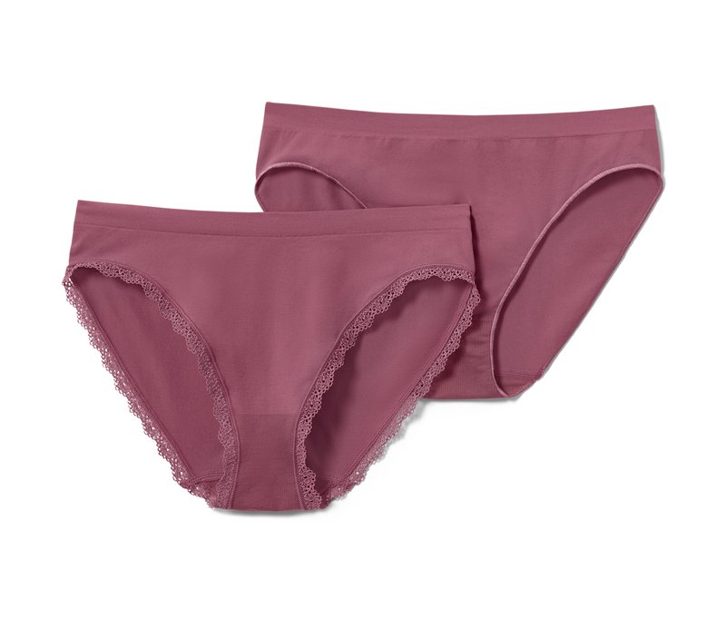 Tchibo - 2 Seamless-Slips - Damen - Gr. M - dunkelrosa