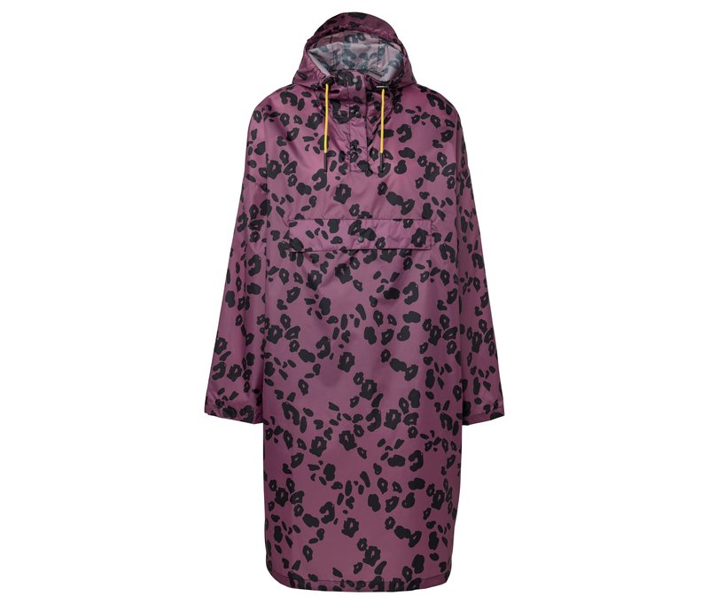Tchibo - Regenponcho »packable« - Damen - Gr. S/M - schwarz/print