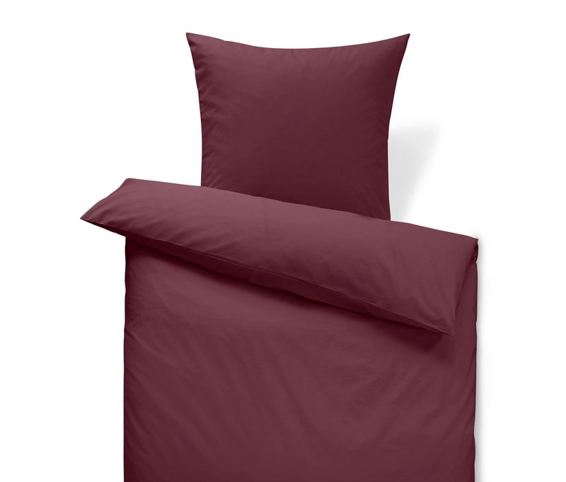 Tchibo - Perkal-Bettwäsche - bordeaux