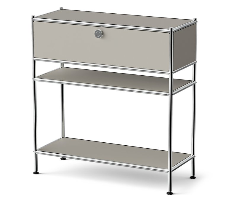 Tchibo - Metall-Konsole »Cn3 Slim Line« mit Schublade - 77x30,5x82cm - hellgrau - Stahl / Aluminium / Kunststoff