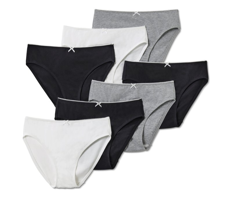 Tchibo - 7 Kinder-Slips - Mädchen - Gr. 146/152 - schwarz