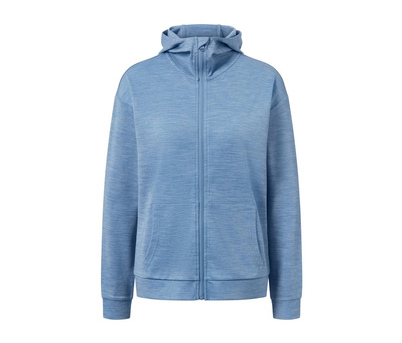 Tchibo - Kapuzenjacke mit RWS-zertifizierter Wolle - Damen - Gr. L - hellblau