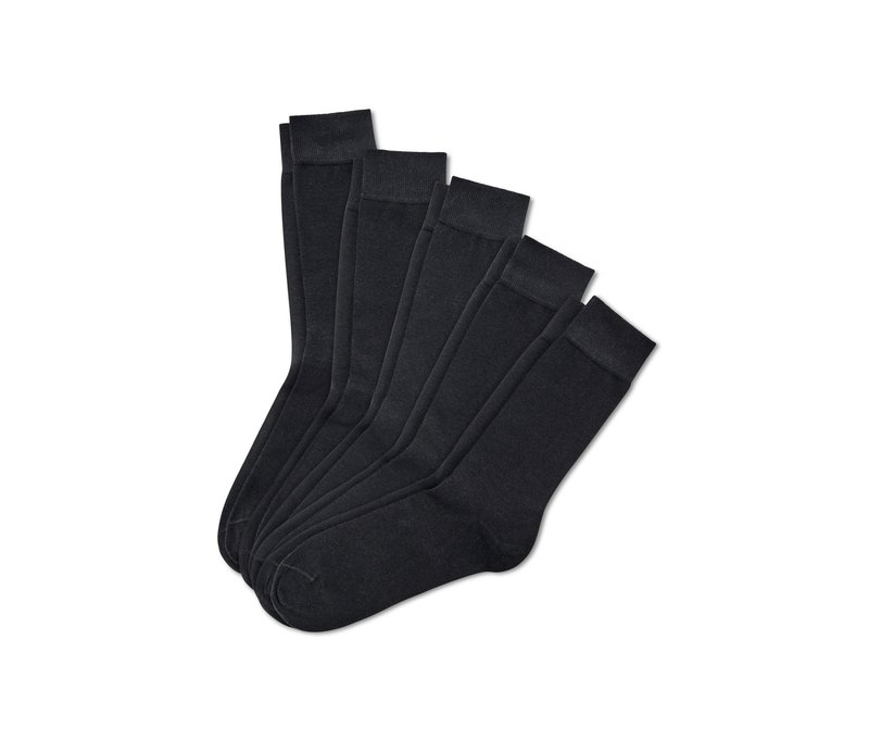 Tchibo - 5 Paar Socken - Herren - Gr. 44-46 - schwarz