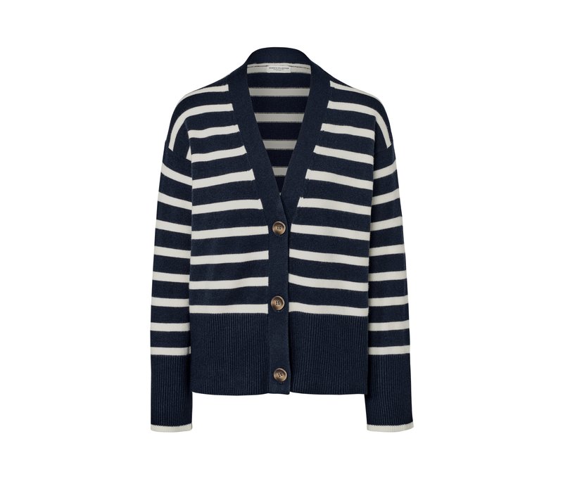 Tchibo - Gestreifter Cardigan - Damen - Gr. M - dunkelblau/gestreift