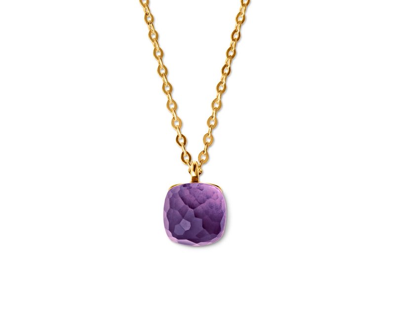 Tchibo - 375 Gold Kette Amethyst - lila