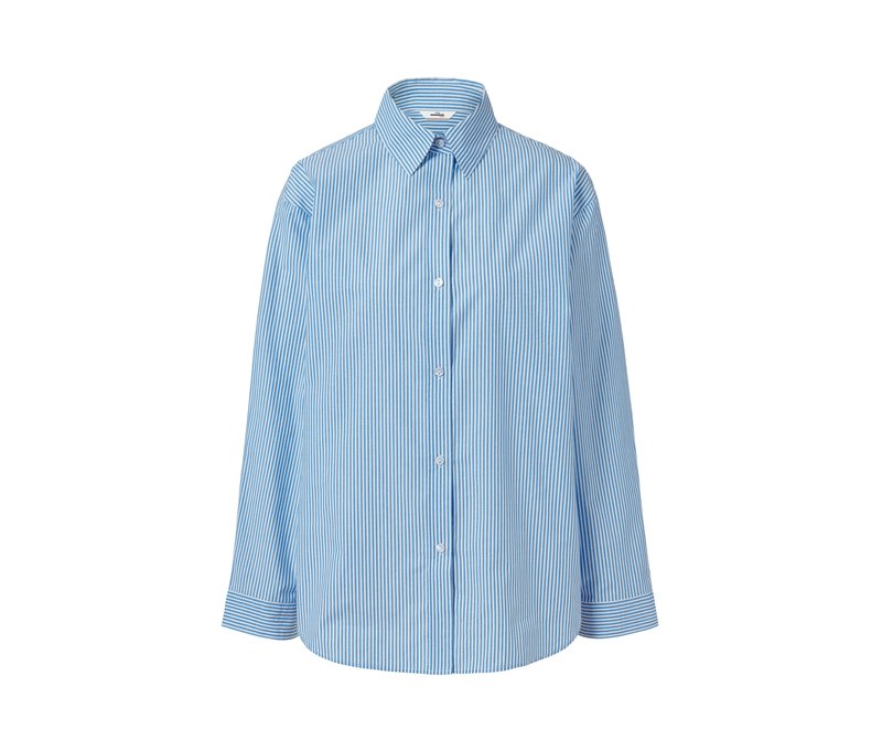Tchibo - Popeline-Bluse - Damen - Gr. 46 - weiß/gestreift