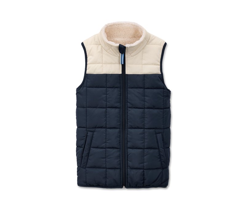 Tchibo - Wendesteppweste - Gr. 122/128 - weiß