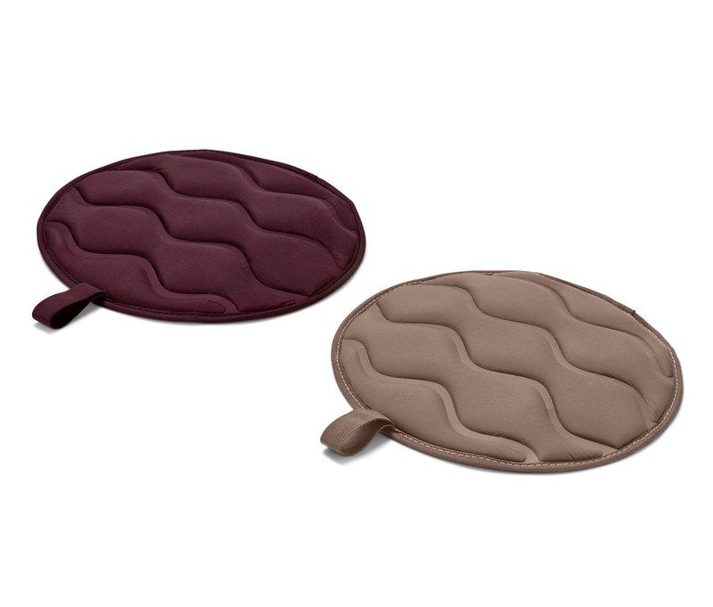 Tchibo - 2 runde Thermo-Sitzkissen - dunkelrot