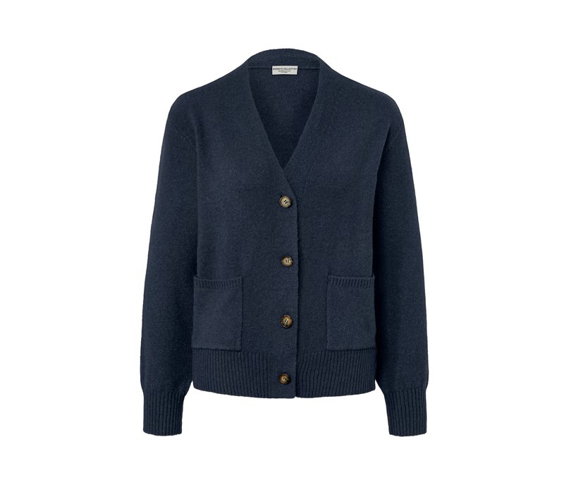 Tchibo - Strickjacke mit Wolle - Damen - Gr. M - dunkelblau