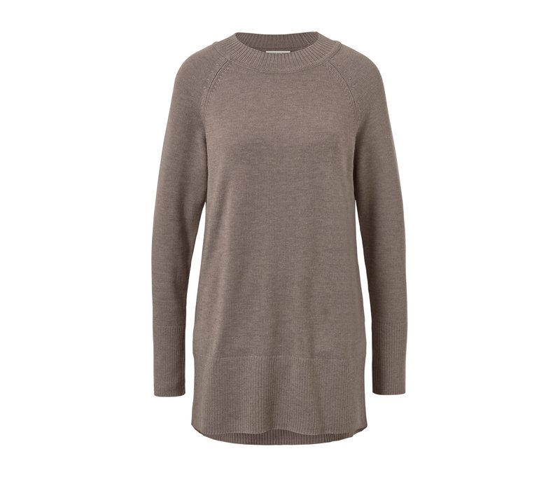 Tchibo - Langer Strickpullover - Damen - Gr. L - taupe