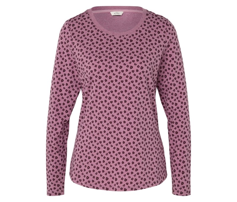 Tchibo - Outdoorshirt - Damen - Gr. XL - bordeaux/print