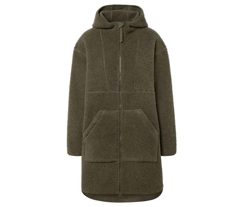 Tchibo - Oversized Teddy-Mantel - Damen - Gr. S - khaki