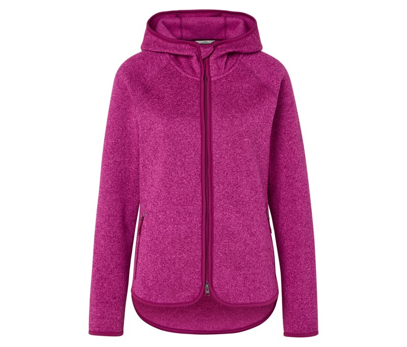 Tchibo - Strickfleecejacke mit Kapuze - Damen - Gr. XS - pink