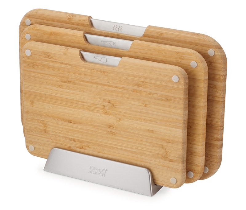 3 Joseph Joseph Boards Bamboo Schneidebretter - naturfarben