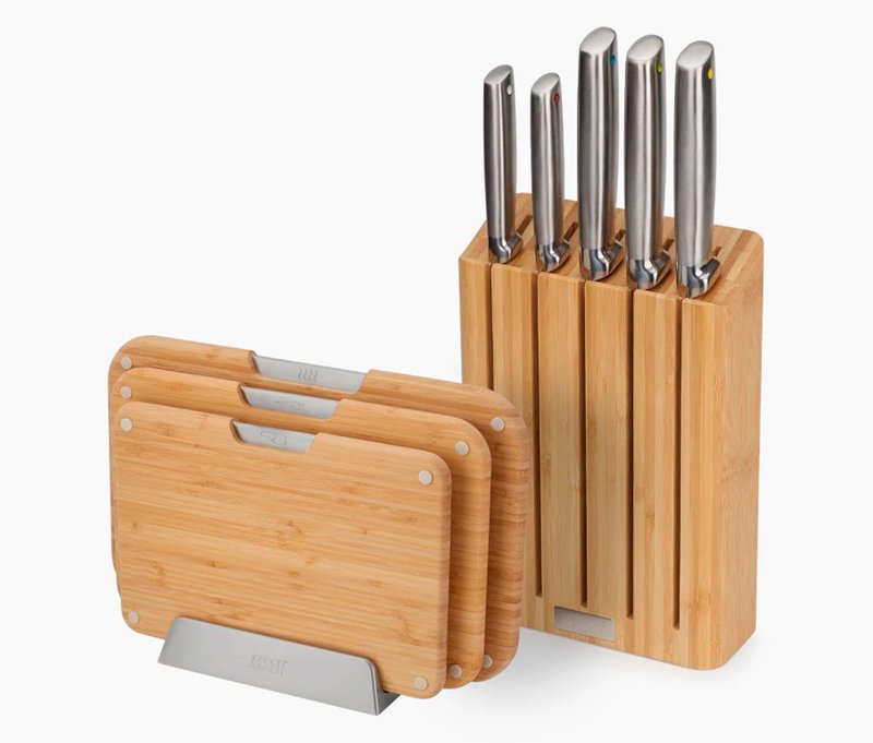 Joseph Joseph Schneidebretter und Messerblock - silber