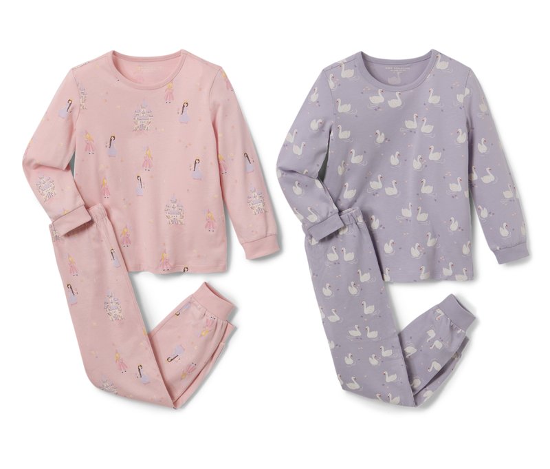 Tchibo - 2 Kinder-Pyjamas - Herren - Gr. 98/104 - rosa/print