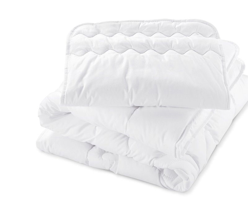 irisette® greenline Kinder-Steppdecke und -kissen - weiß