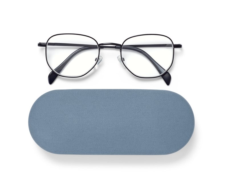 Tchibo - Lesebrille mit Etui - Gr. +2,50 - schwarz