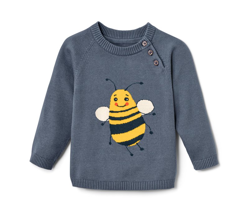 Tchibo - Kleinkinder-Feinstrickpullover - Herren - Gr. 122/128 - dunkelblau