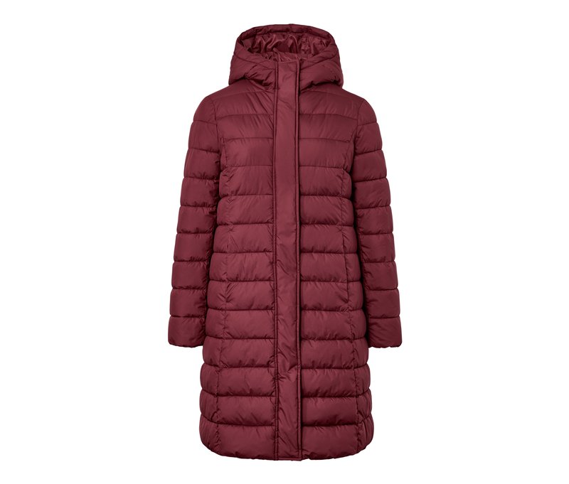 Tchibo - Steppmantel mit Kapuze - Damen - Gr. 46 - bordeaux