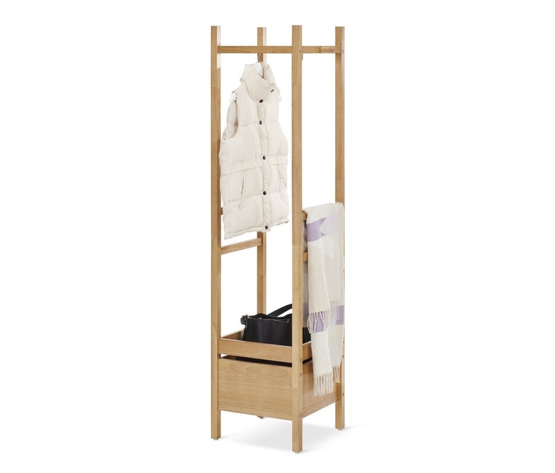 Tchibo - Garderobenständer - 40x40x165,5cm - naturfarben - Holz / Holz