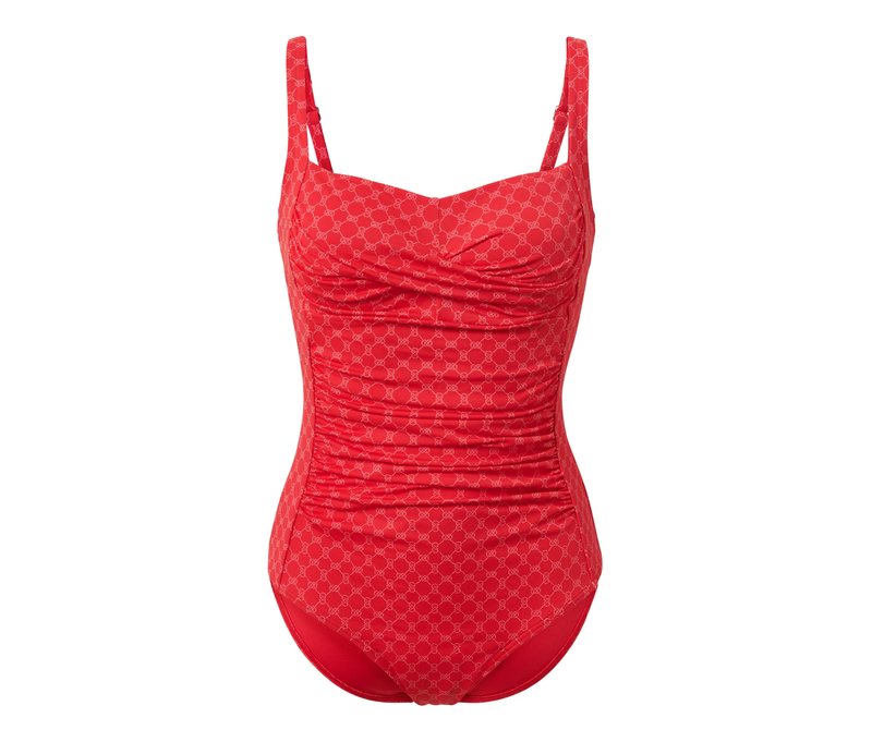 Tchibo - Figurformender Badeanzug - Damen - Gr. 42 - rot