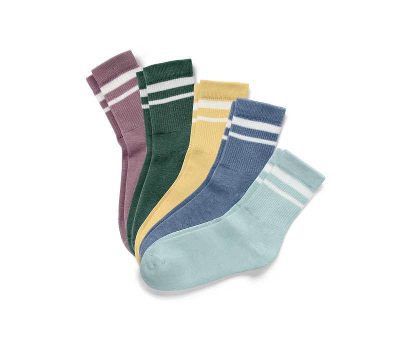 Tchibo - 5 Paar Kinder-Tennissocken - Herren - Gr. 31-34 - blau