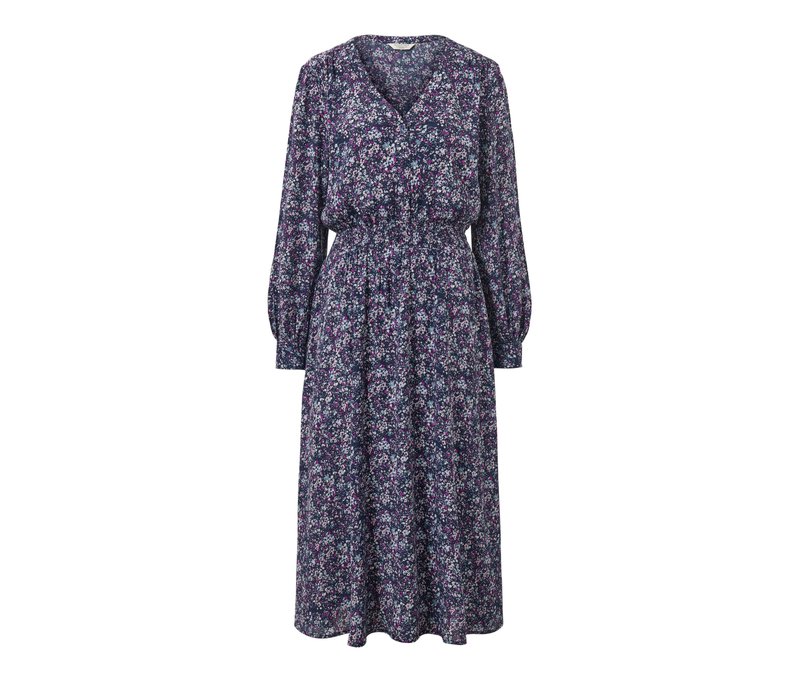 Tchibo - Florales Midi-Kleid - Damen - Gr. 48 - mehrfarbig/geblümt