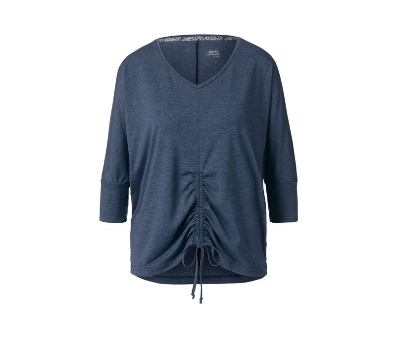 Tchibo - 3/4-Sport-und-Yogashirt - Damen - Gr. S - blau