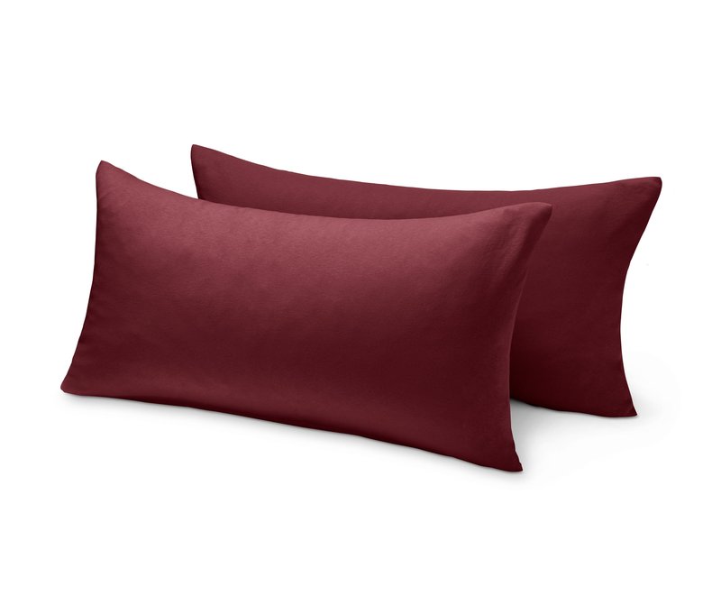Tchibo - 2 Renforcé-Kopfkissenbezüge - dunkelrot