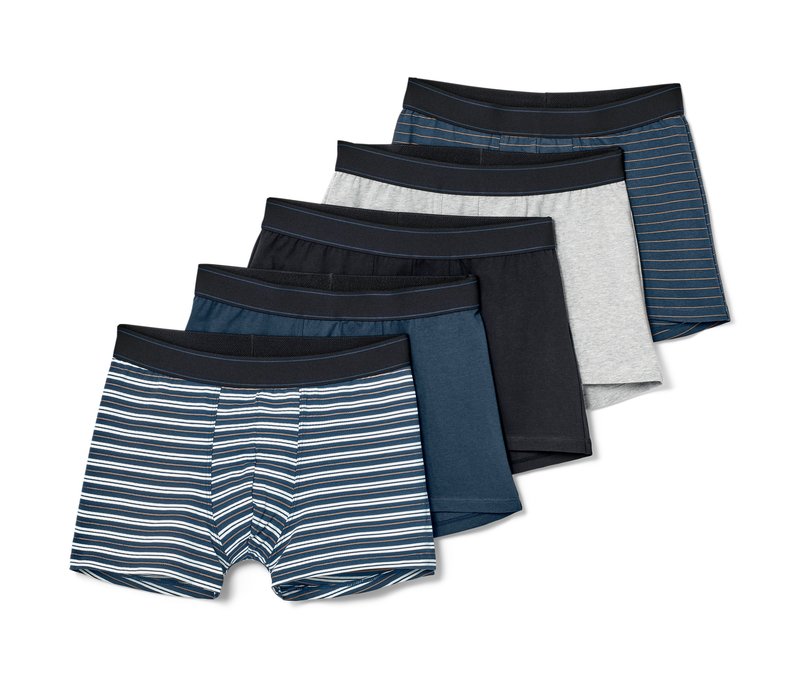Tchibo - 5 Slipboxer - Herren - Gr. Xxl/8 - hellgrau/gestreift