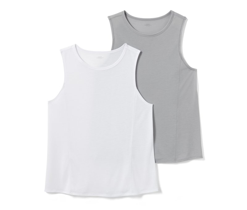 Tchibo - 2 Sport-Tops - Damen - Gr. L - weiß