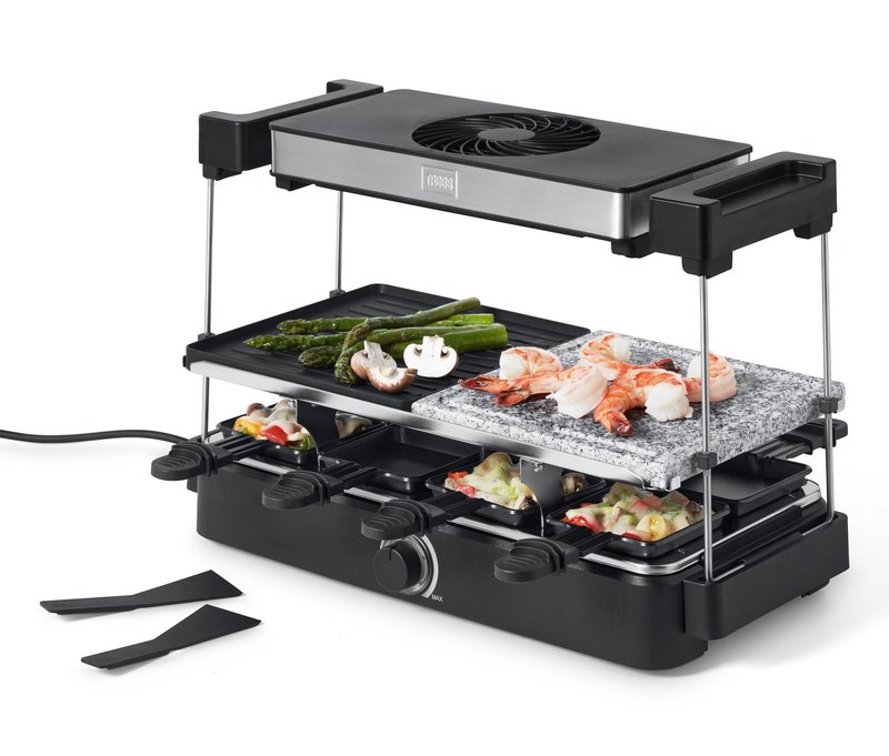 Trebs Raclette mit Dunstabzug und Steinplatte »15100« - schwarz