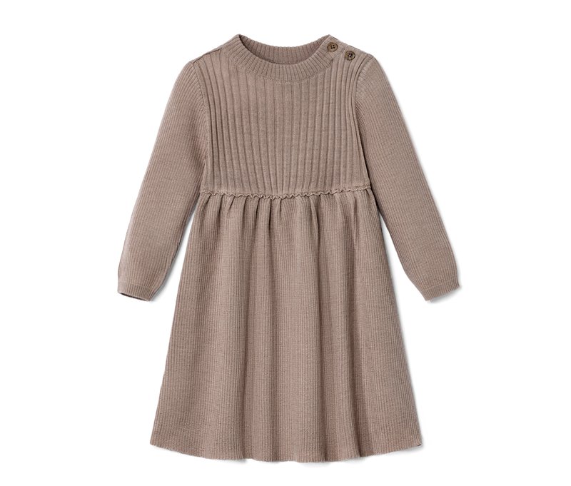 Tchibo - Kleinkind-Merino-Strickkleid - Mädchen - Gr. 98/104 - beige