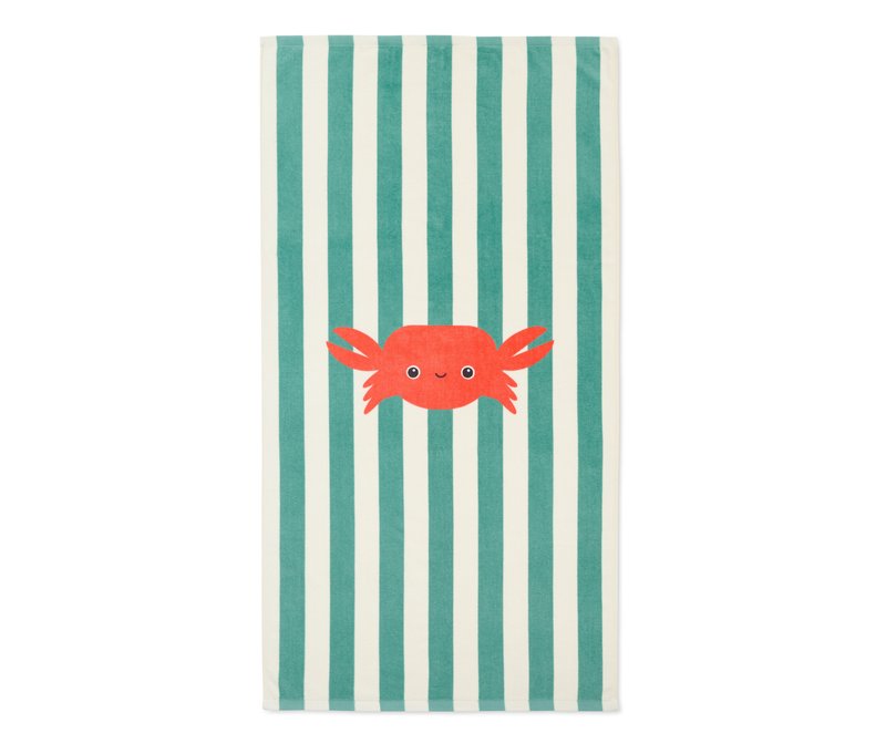 Tchibo - Badetuch mit Krabben-Motiv - orange