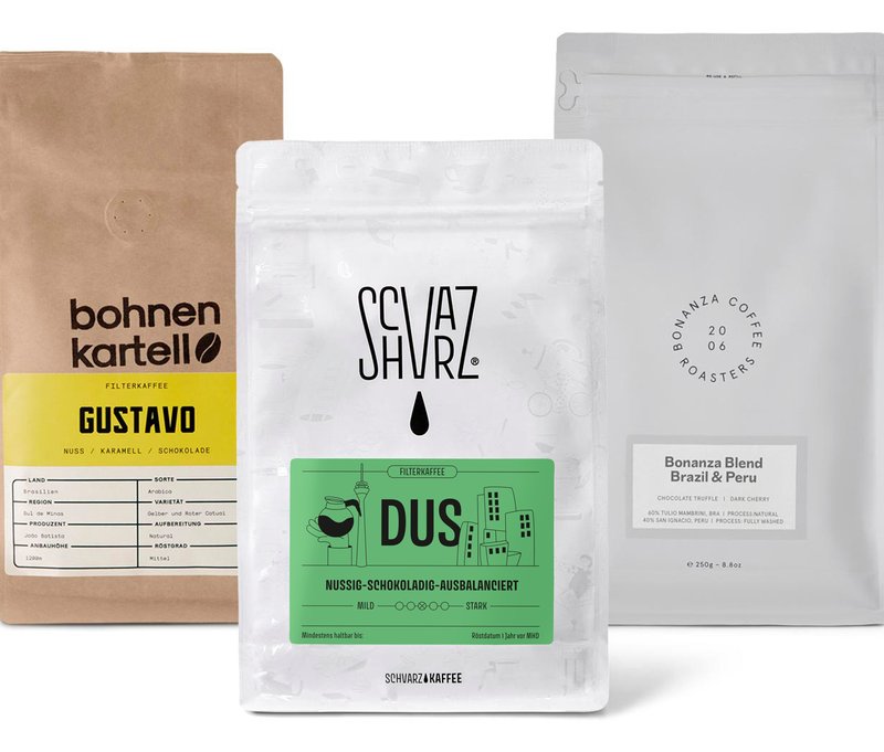 Tchibo - Filterkaffee Probierset "Dreierpack schokoladig" - 3x 250 g Ganze Bohne