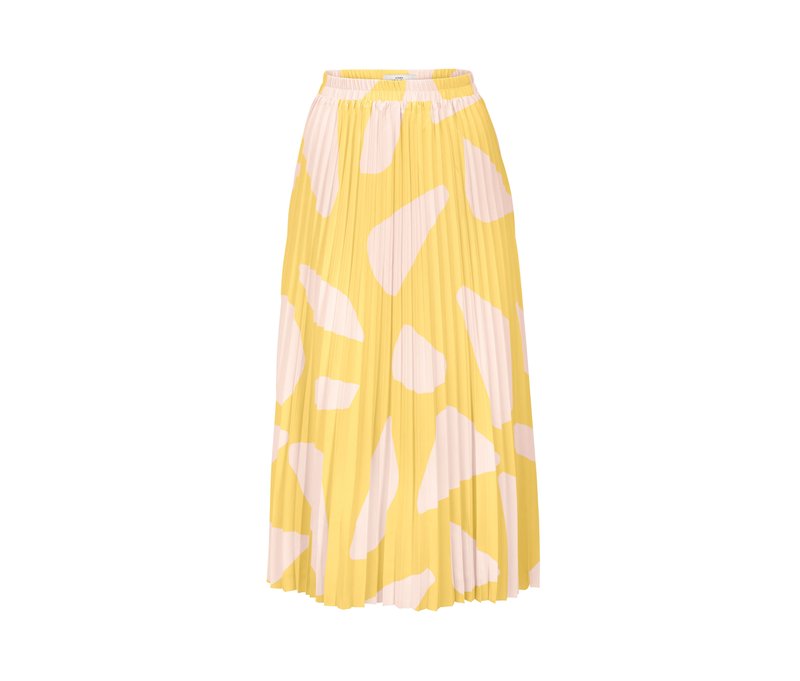 Tchibo - Plisseerock mit Print - Damen - Gr. 42 - gelb