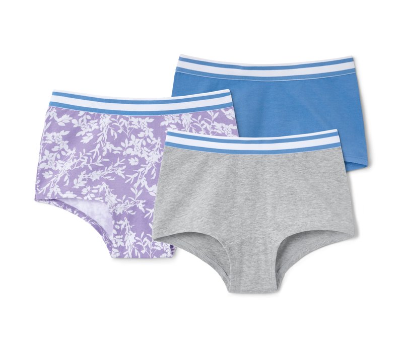 Tchibo - 3 Mädchen-Pantys - Mädchen - Gr. 134/140 - blau/print